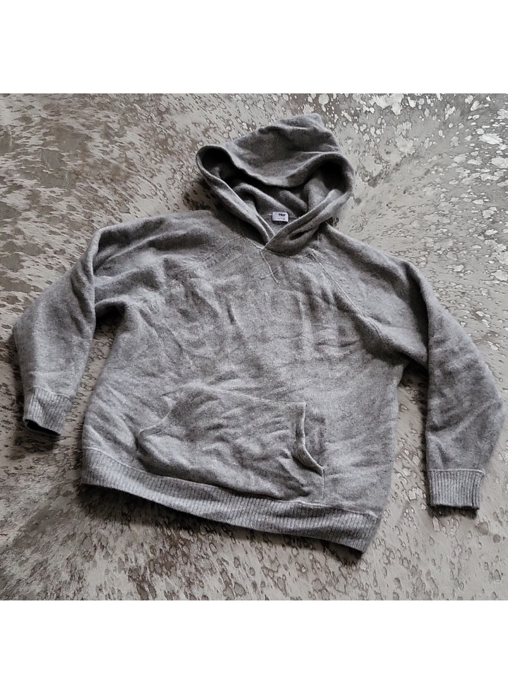 TNA Aritzia Wool Blend Hoodie Sweater SzL Gray